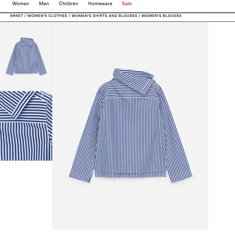 ISO Arket Fold Collar Blouse